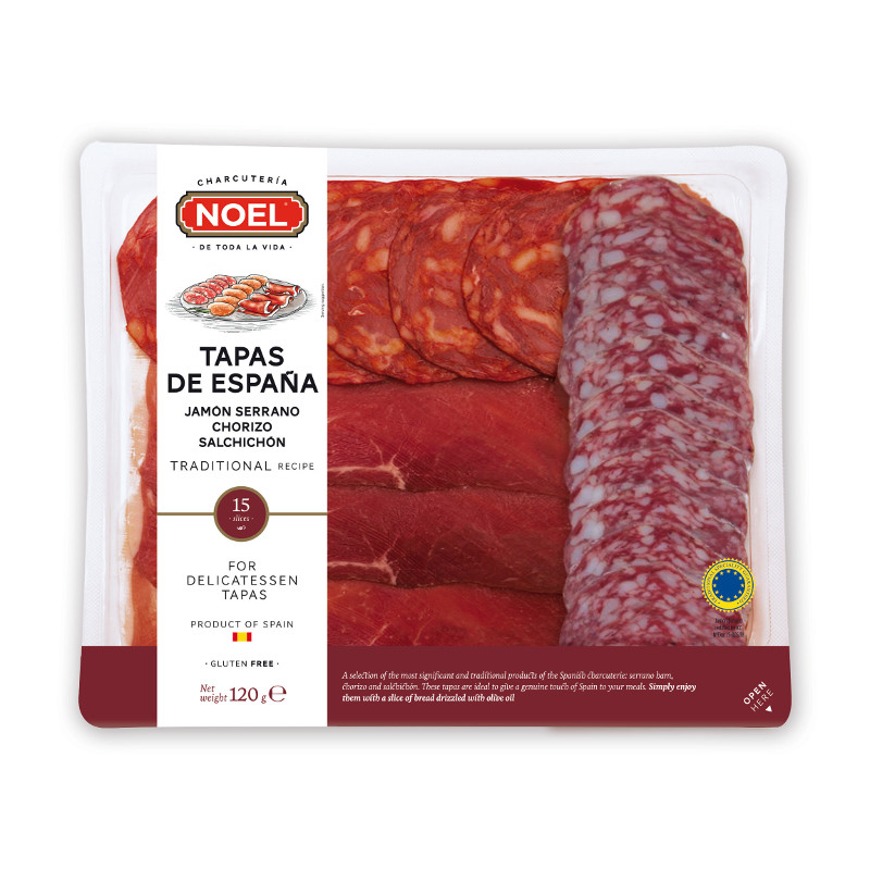 Spanish tapas Serrano ham, chorizo, sausage NOEL USA